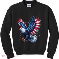 American Bald Eagle Gift Kids Sweatshirt thumb 0