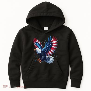 American Bald Eagle Gift Kids Hoodie