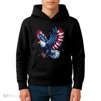 American Bald Eagle Gift Kids Hoodie thumb 4