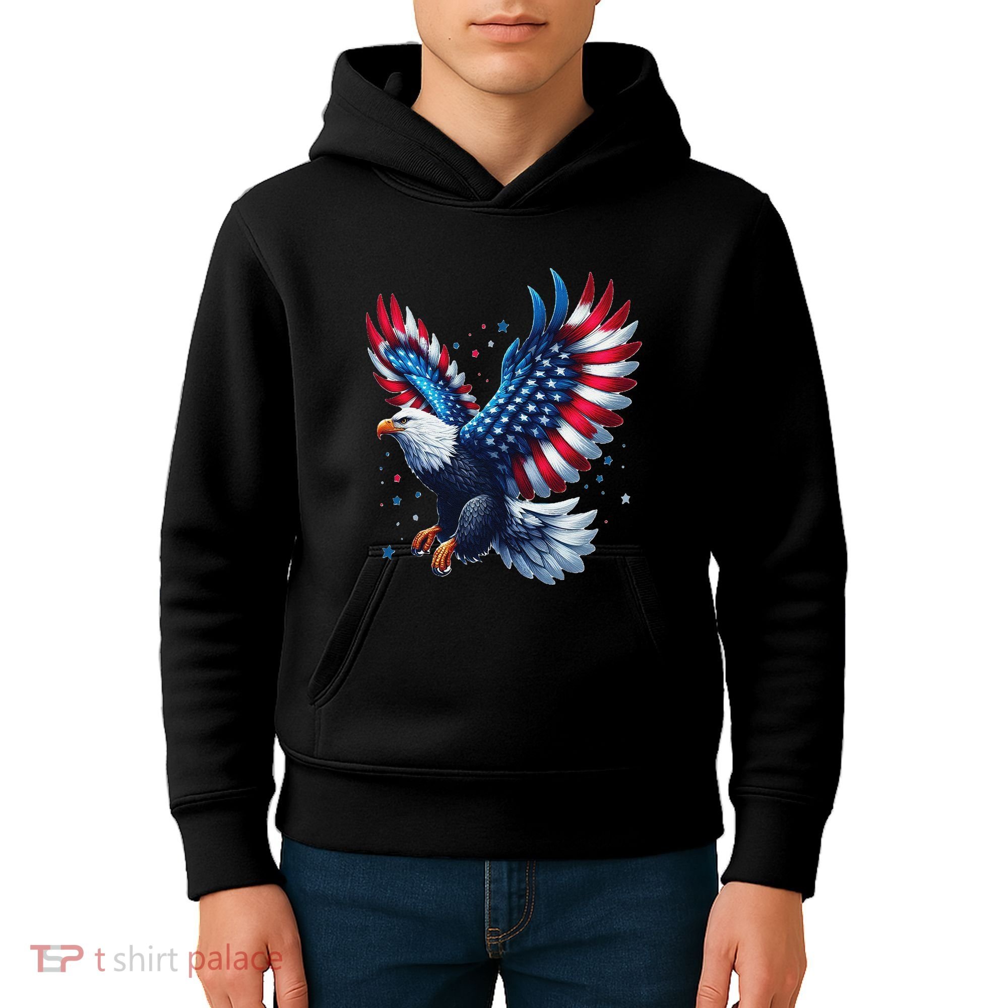 American Bald Eagle Gift Kids Hoodie