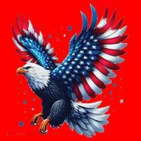 American Bald Eagle Gift Santa Hat thumb 1