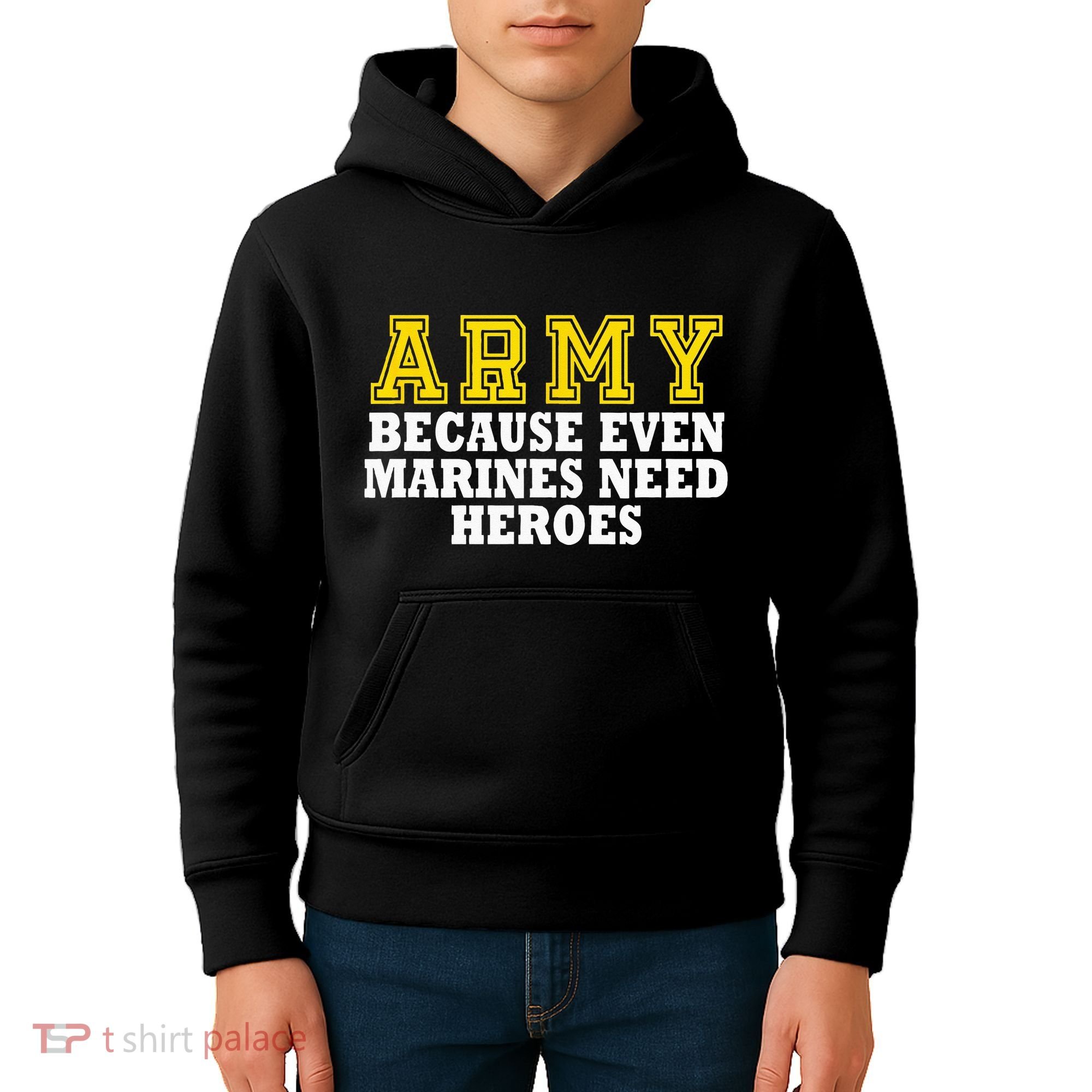 Army because even marines need heroes Kids Hoodie