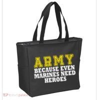 Army because even marines need heroes Tote Bag thumb 2