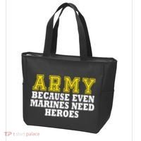 Army because even marines need heroes Tote Bag thumb 3