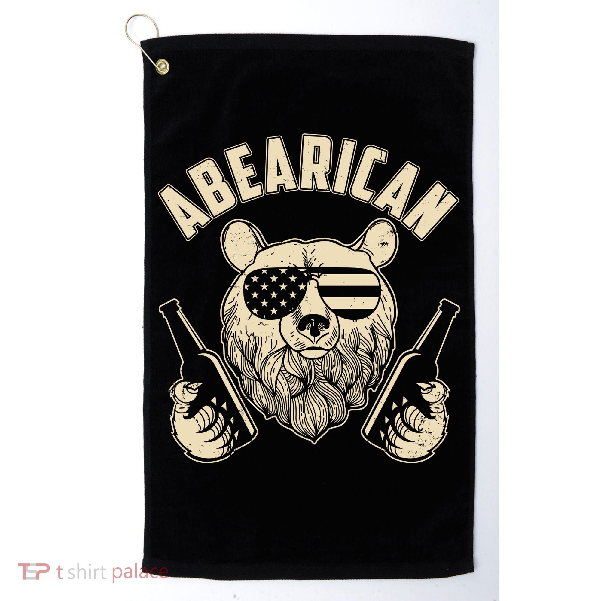 Abearican American Bear Beers Golf Towel