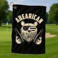 Abearican American Bear Beers Golf Towel thumb 1
