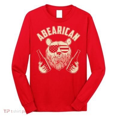 Abearican American Bear Beers Long Sleeve Shirt
