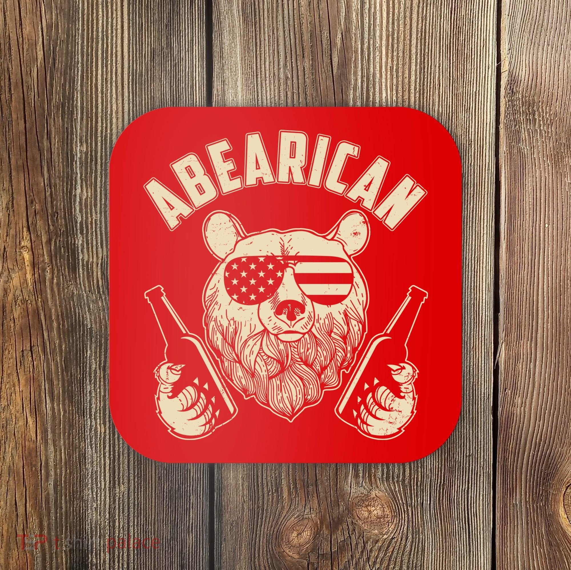 Abearican American Bear Beers Coaster