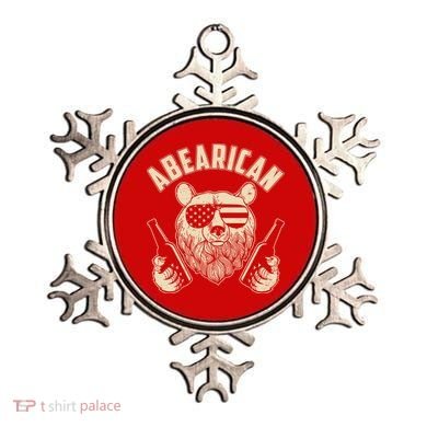 Abearican American Bear Beers Ornament