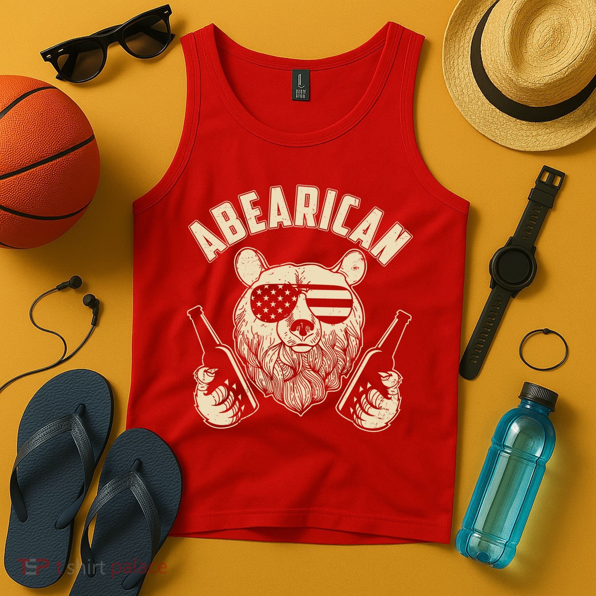 Abearican American Bear Beers Tank Top