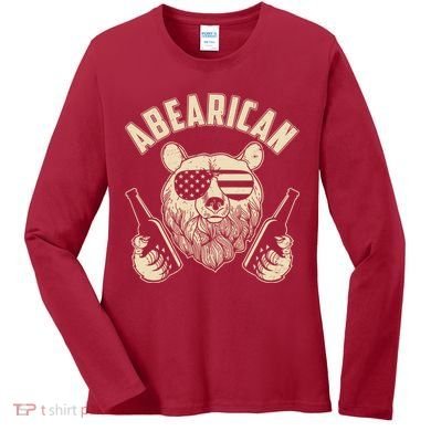 Abearican American Bear Beers Women's Long Sleeve Shirt