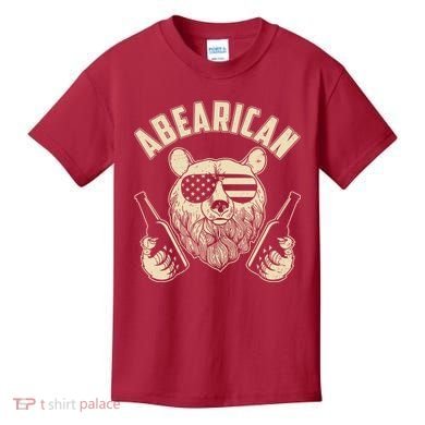Abearican American Bear Beers Kids T-Shirt