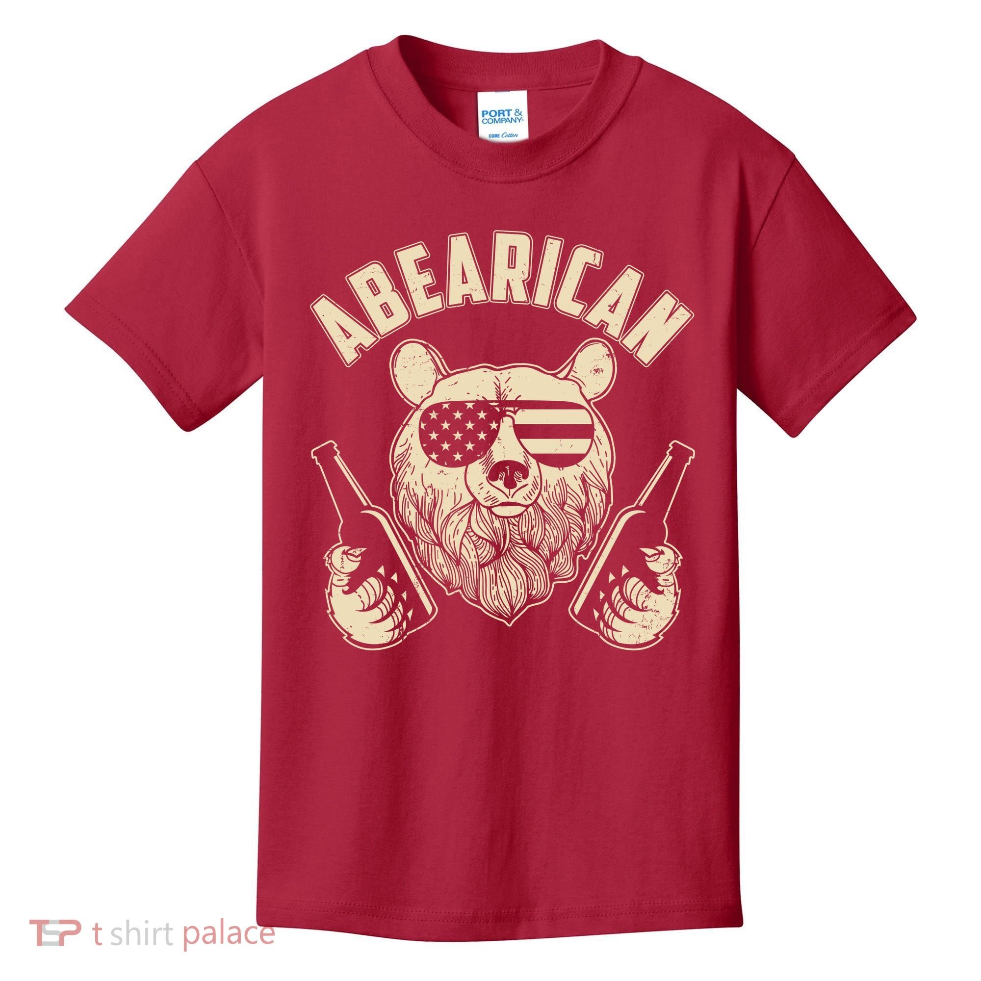 Abearican American Bear Beers Kids T-Shirt