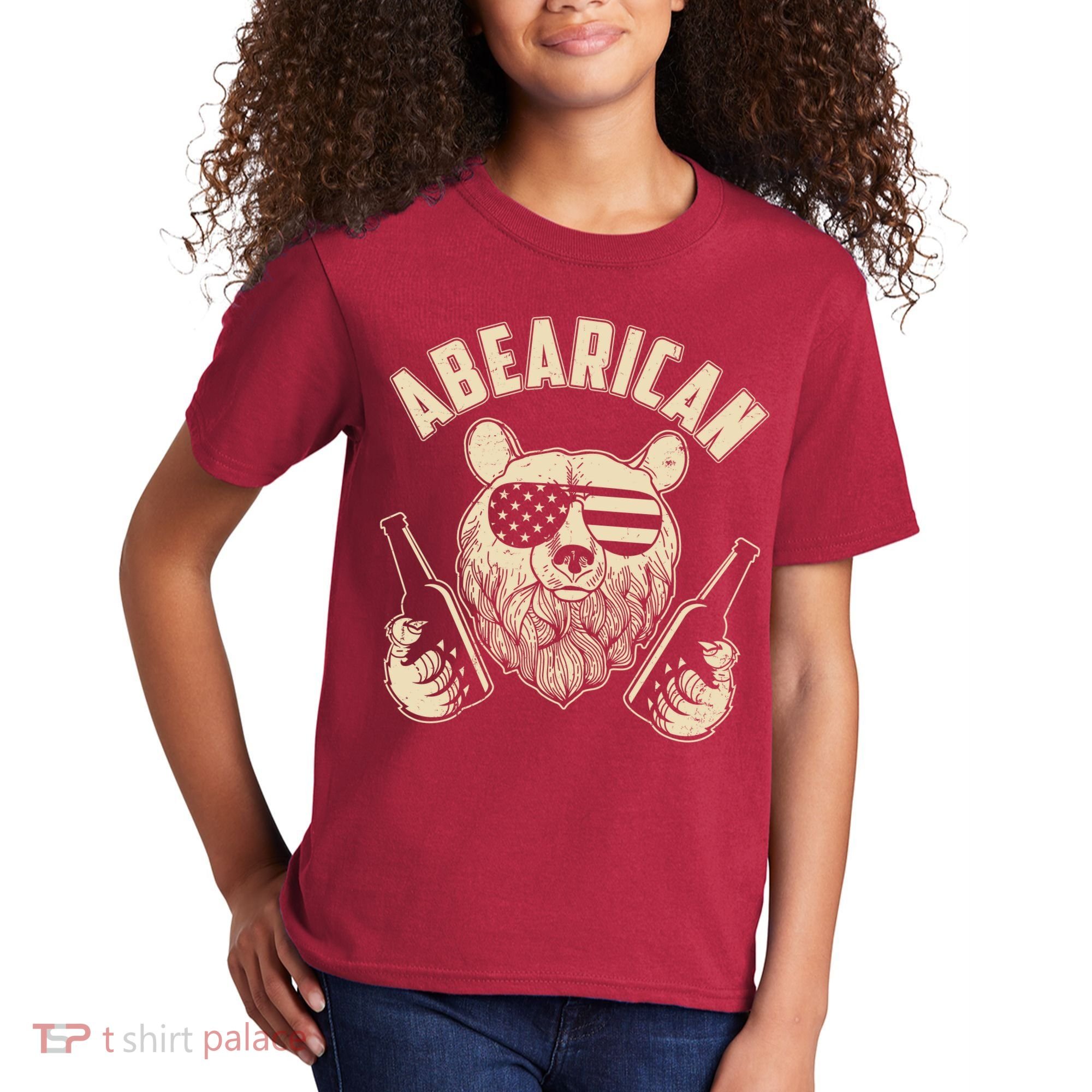 Abearican American Bear Beers Kids T-Shirt