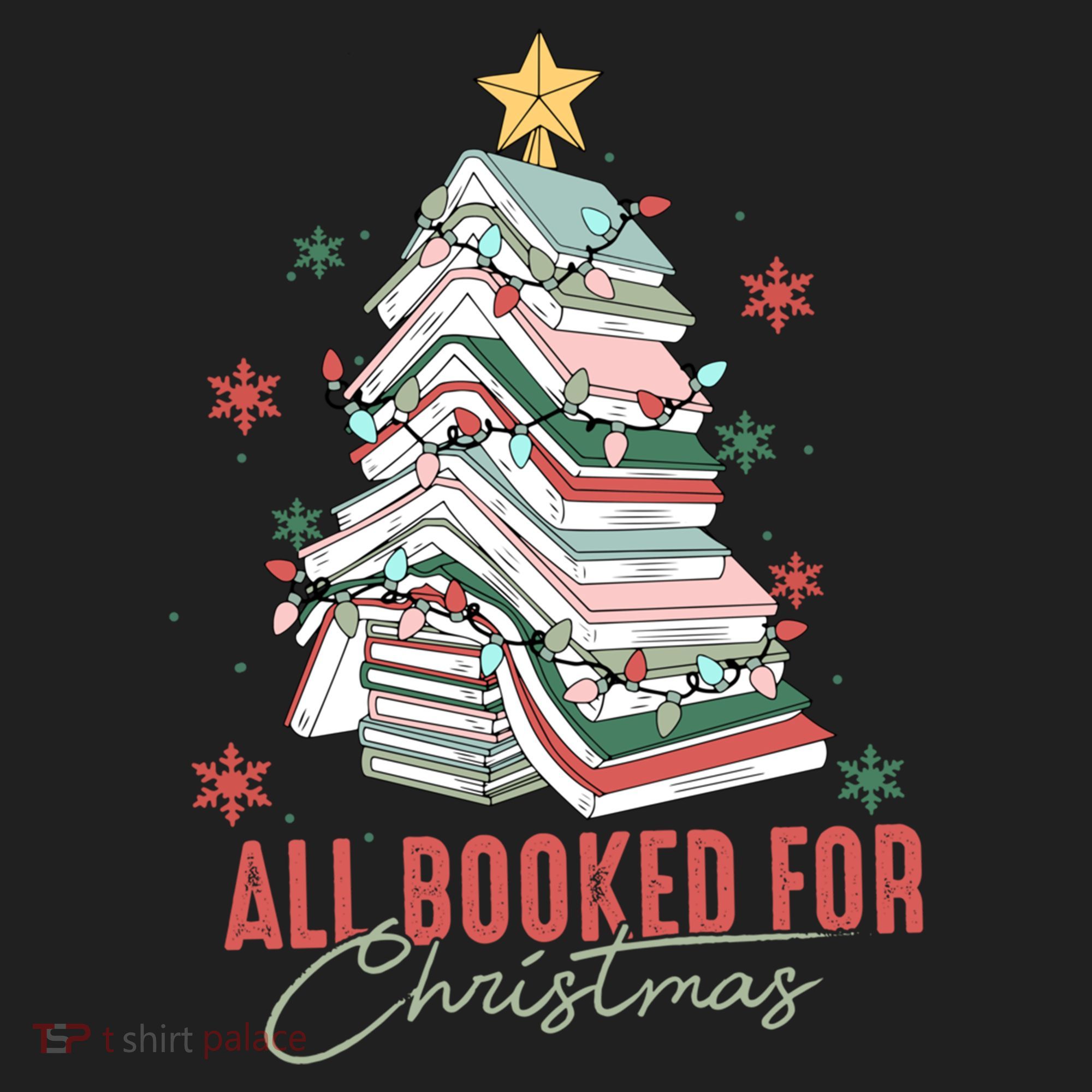 All Booked For Christmas Book Tree Christmas Xmas Lights Gift Beanie