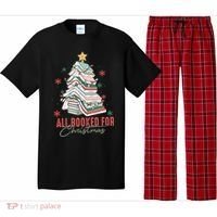 All Booked For Christmas Book Tree Christmas Xmas Lights Gift Pajama Set thumb 0