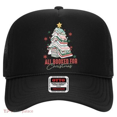 All Booked For Christmas Book Tree Christmas Xmas Lights Gift Hat