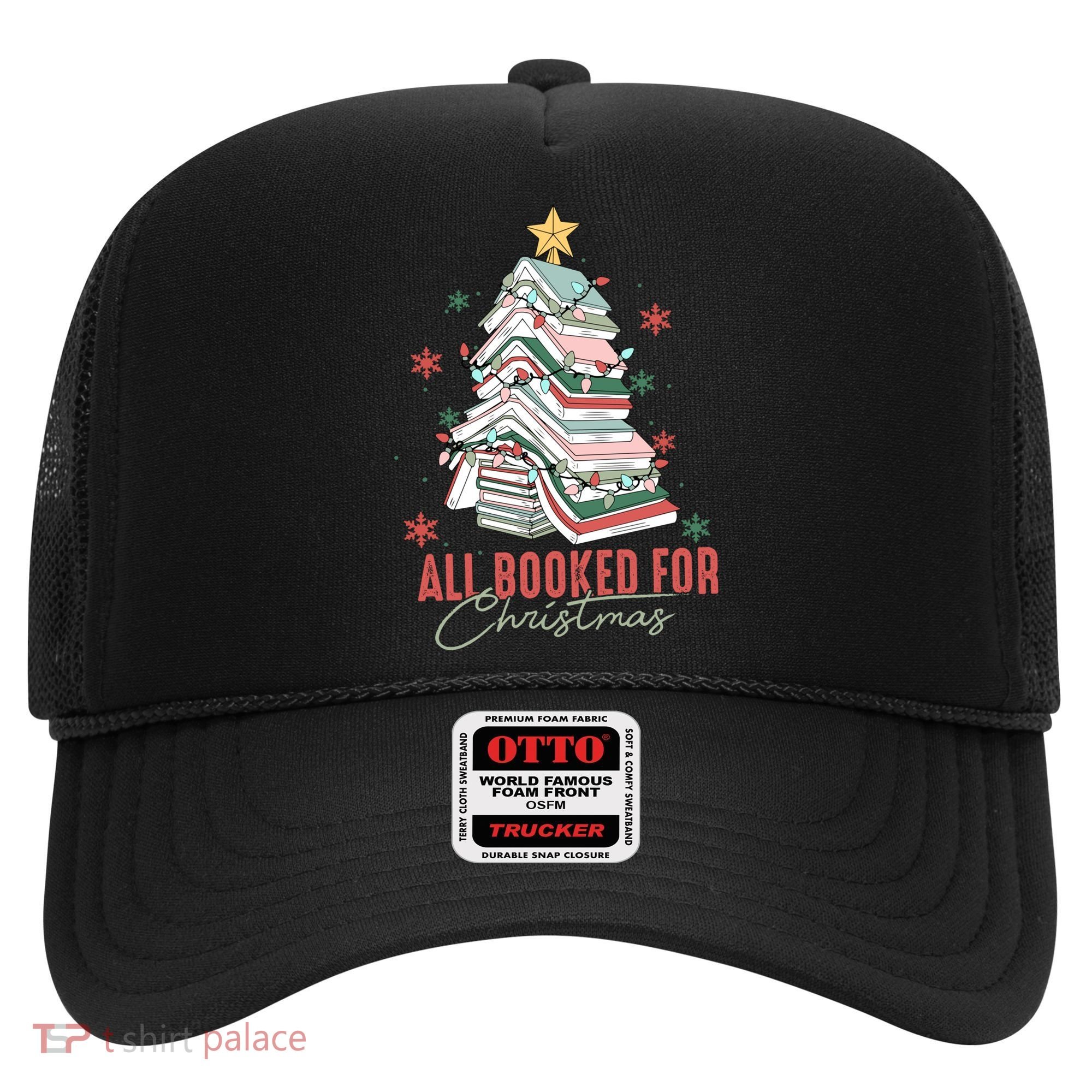 All Booked For Christmas Book Tree Christmas Xmas Lights Gift Hat