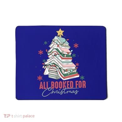 All Booked For Christmas Book Tree Christmas Xmas Lights Gift Mousepad