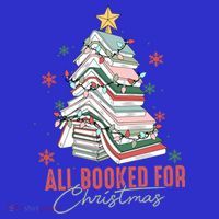 All Booked For Christmas Book Tree Christmas Xmas Lights Gift Mousepad thumb 1