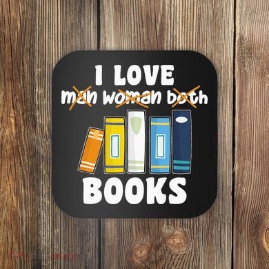 Aroace Books Funny Books In Aroace Flag Coaster