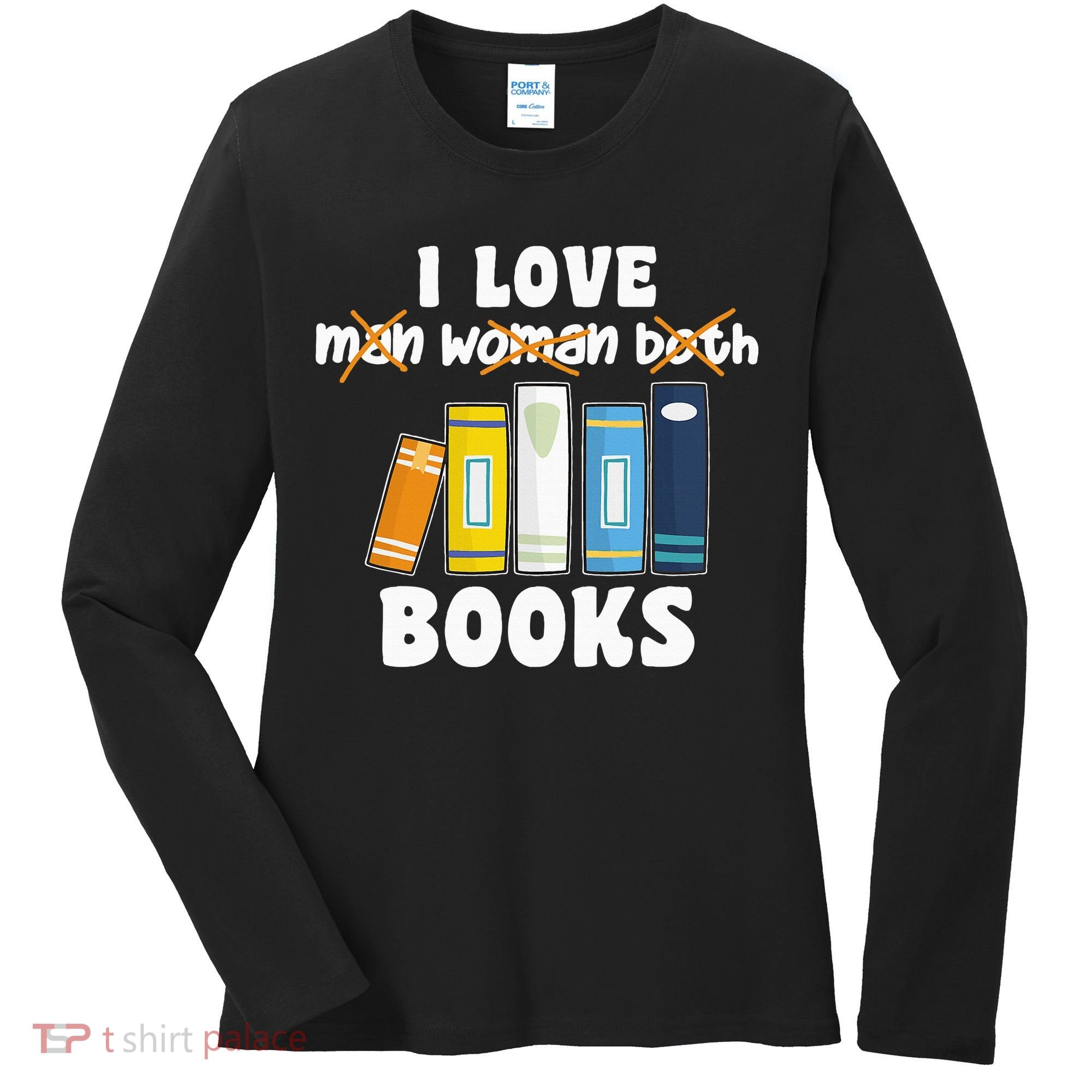 Aroace Books Funny Books In Aroace Flag Women's Long Sleeve Shirt
