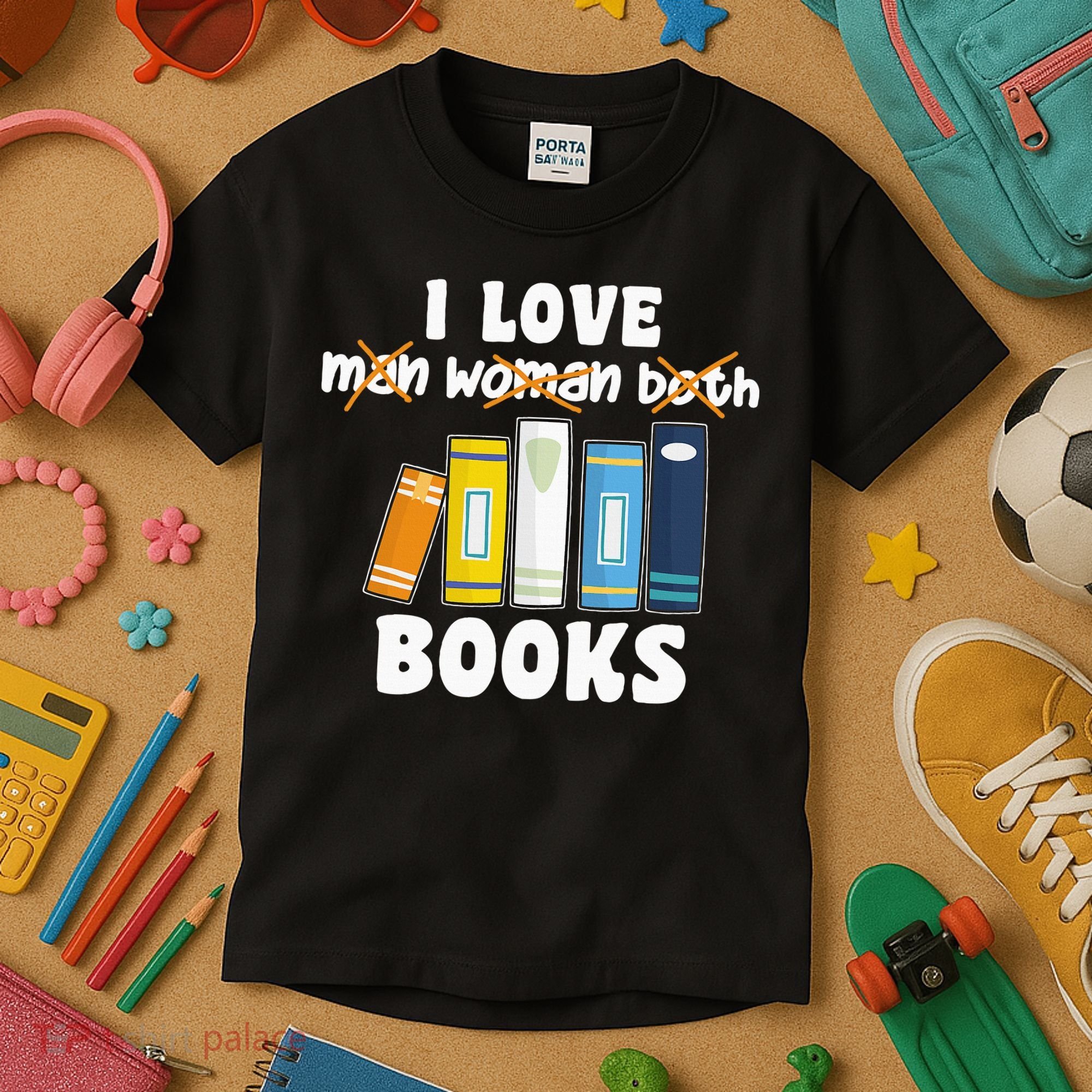 Aroace Books Funny Books In Aroace Flag Kids T-Shirt