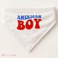 American Boy Fourth Of July USA-Made Doggie Bandana thumb 0