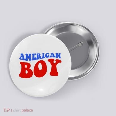 American Boy Fourth Of July Button