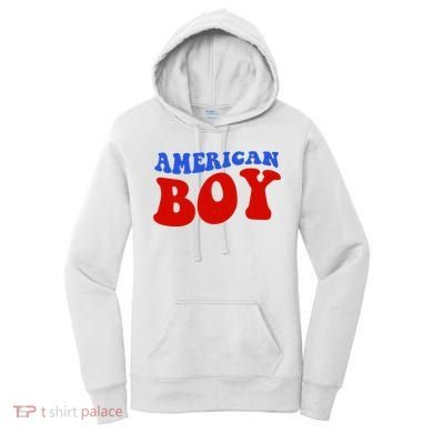 American Boy Fourth Of July Women's Hoodie