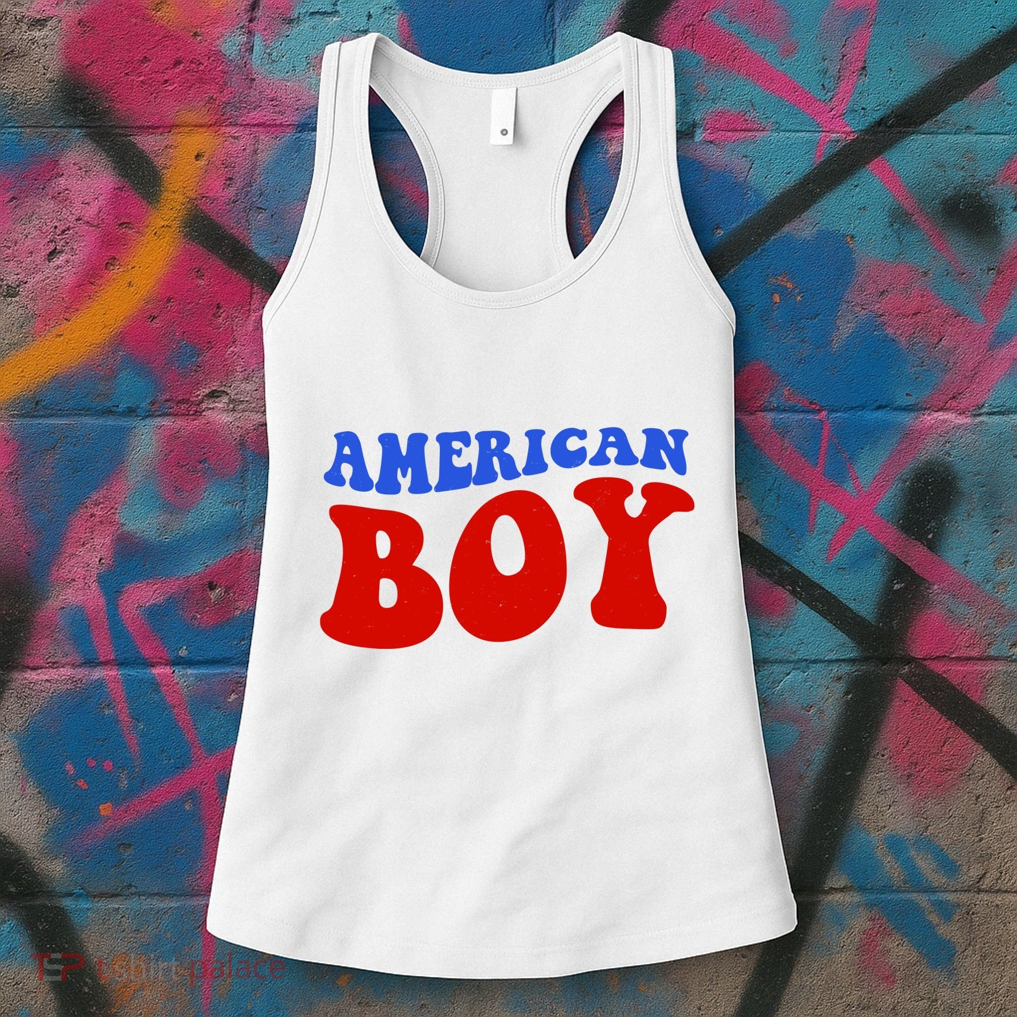 American Boy Fourth Of July Women's Tank Top