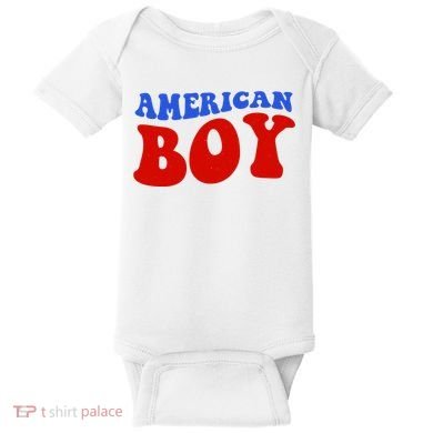 American Boy Fourth Of July Baby Bodysuit