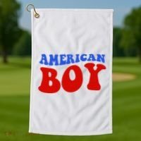 American Boy Fourth Of July Golf Towel thumb 1