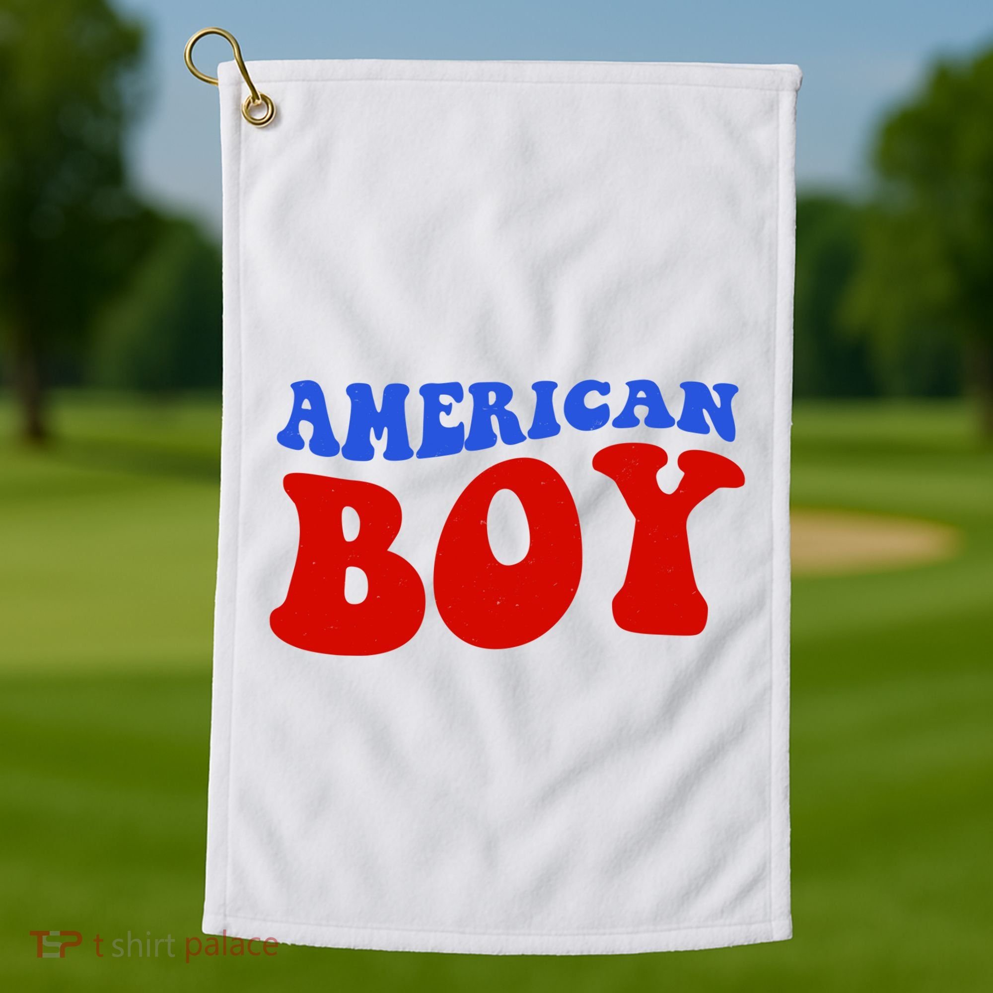 American Boy Fourth Of July Golf Towel