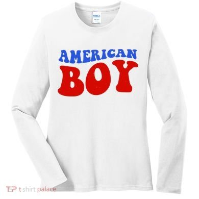 American Boy Fourth Of July Women's Long Sleeve Shirt