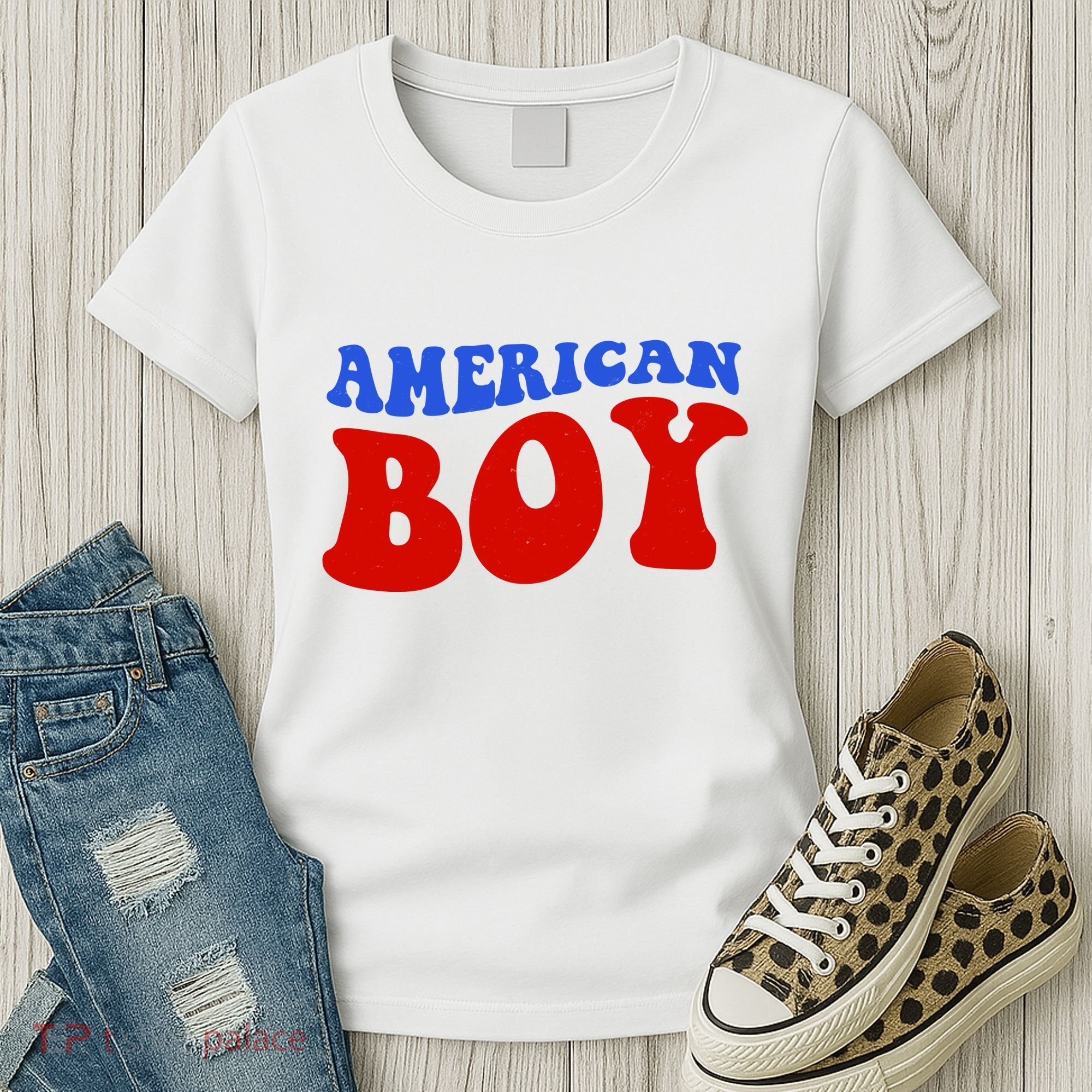 American Boy Fourth Of July Women's T-Shirt