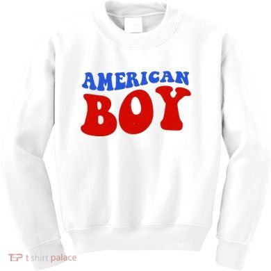 American Boy Fourth Of July Kids Sweatshirt