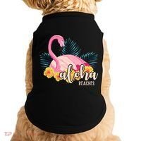 Aloha Beaches Flamingo Tropical Doggie Tank thumb 0