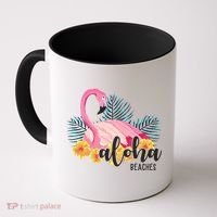Aloha Beaches Flamingo Tropical Coffee Mug thumb 0