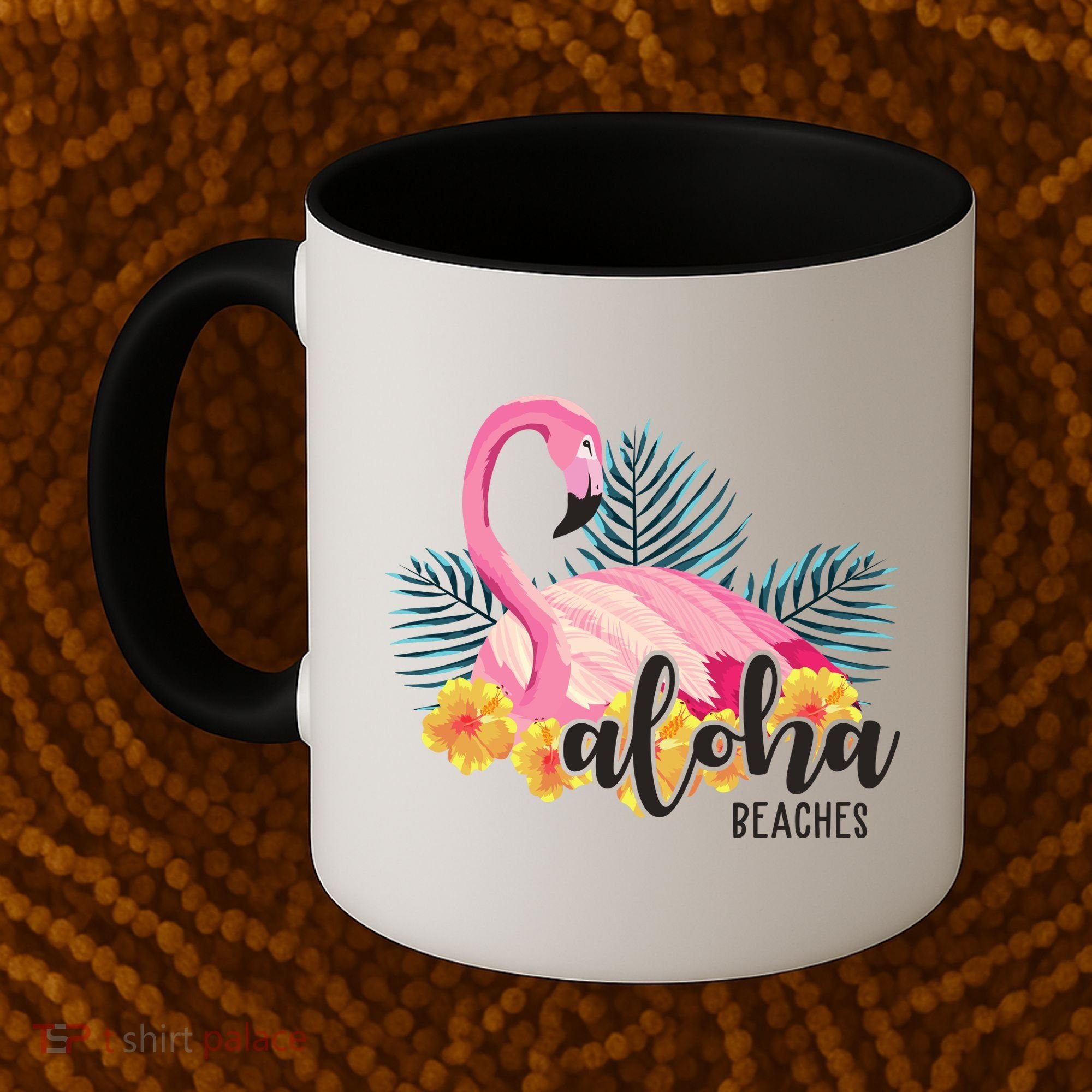 Aloha Beaches Flamingo Tropical Coffee Mug