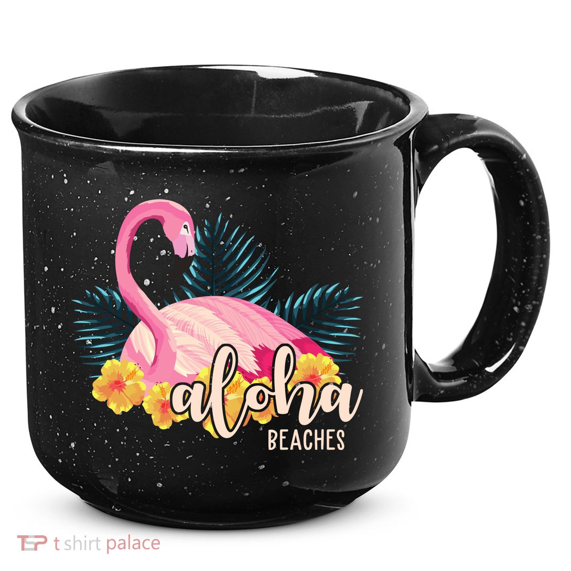 Aloha Beaches Flamingo Tropical 15oz Campfire Ceramic Mug
