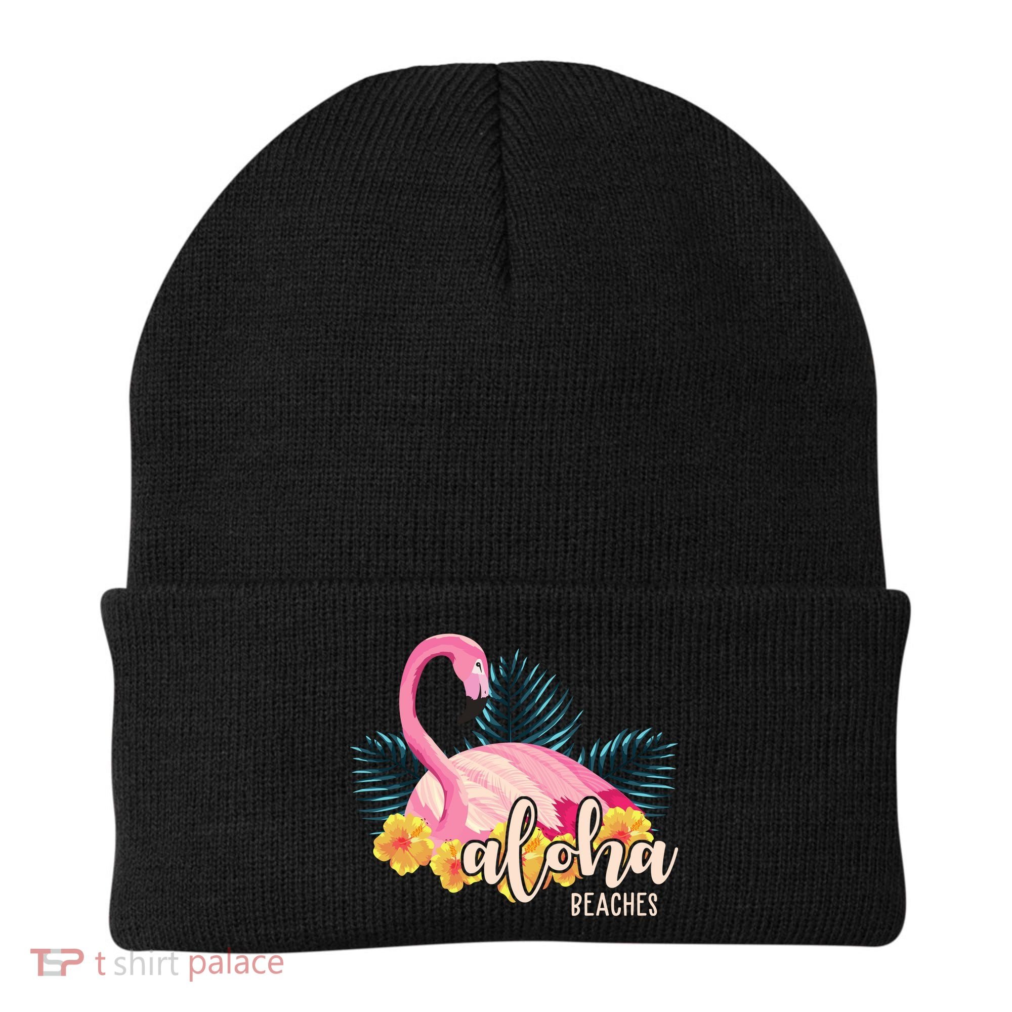 Aloha Beaches Flamingo Tropical Beanie