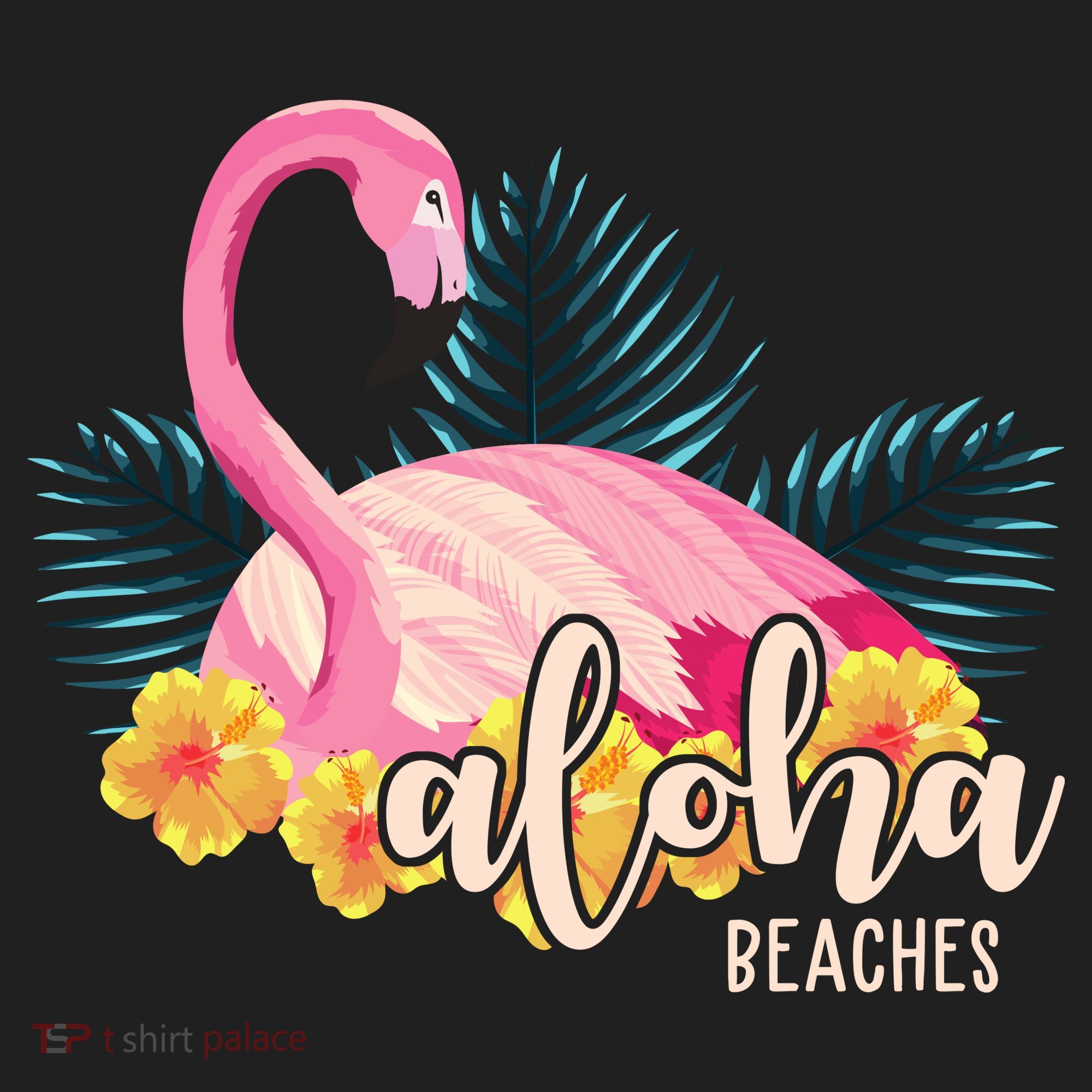 Aloha Beaches Flamingo Tropical Golf Towel
