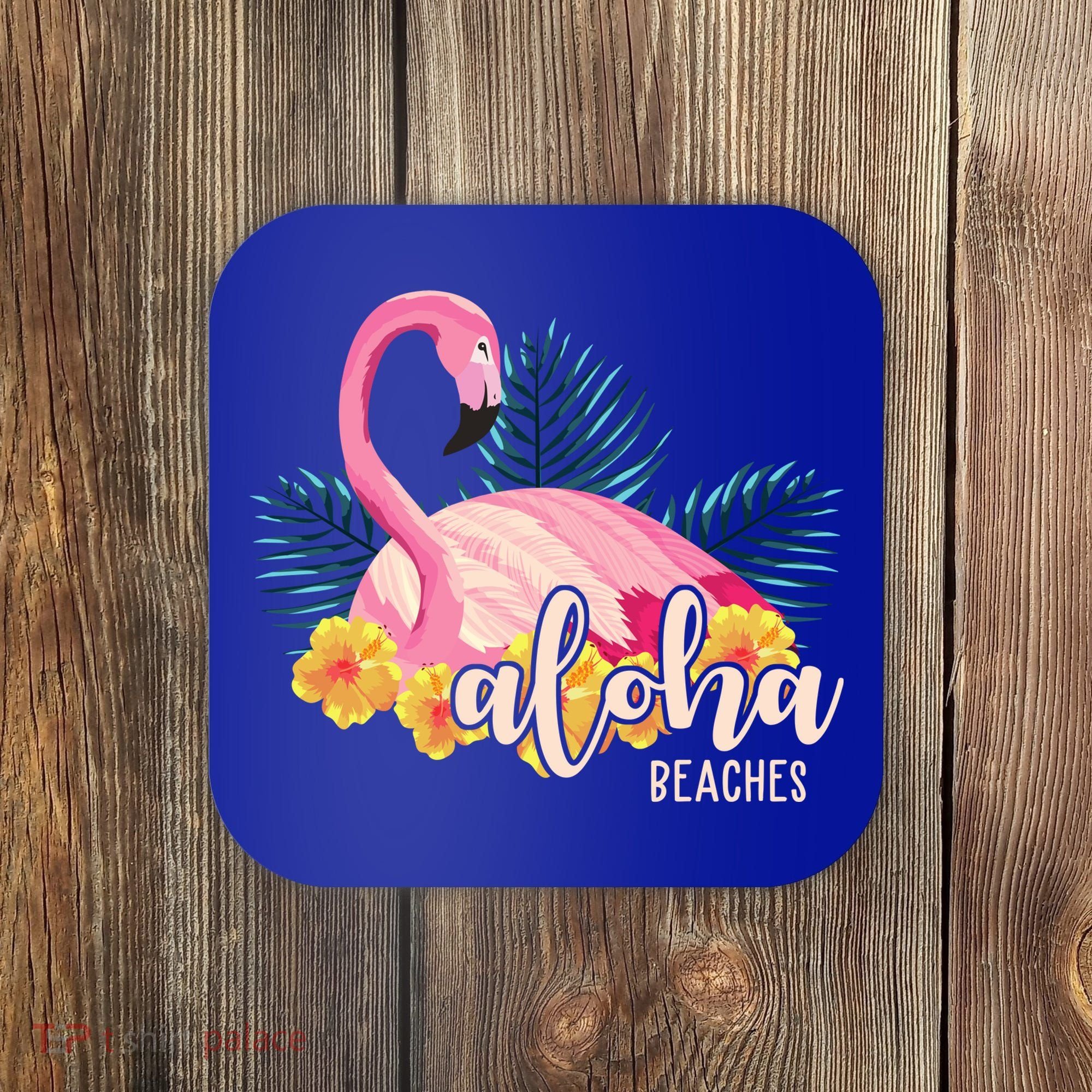 Aloha Beaches Flamingo Tropical Coaster