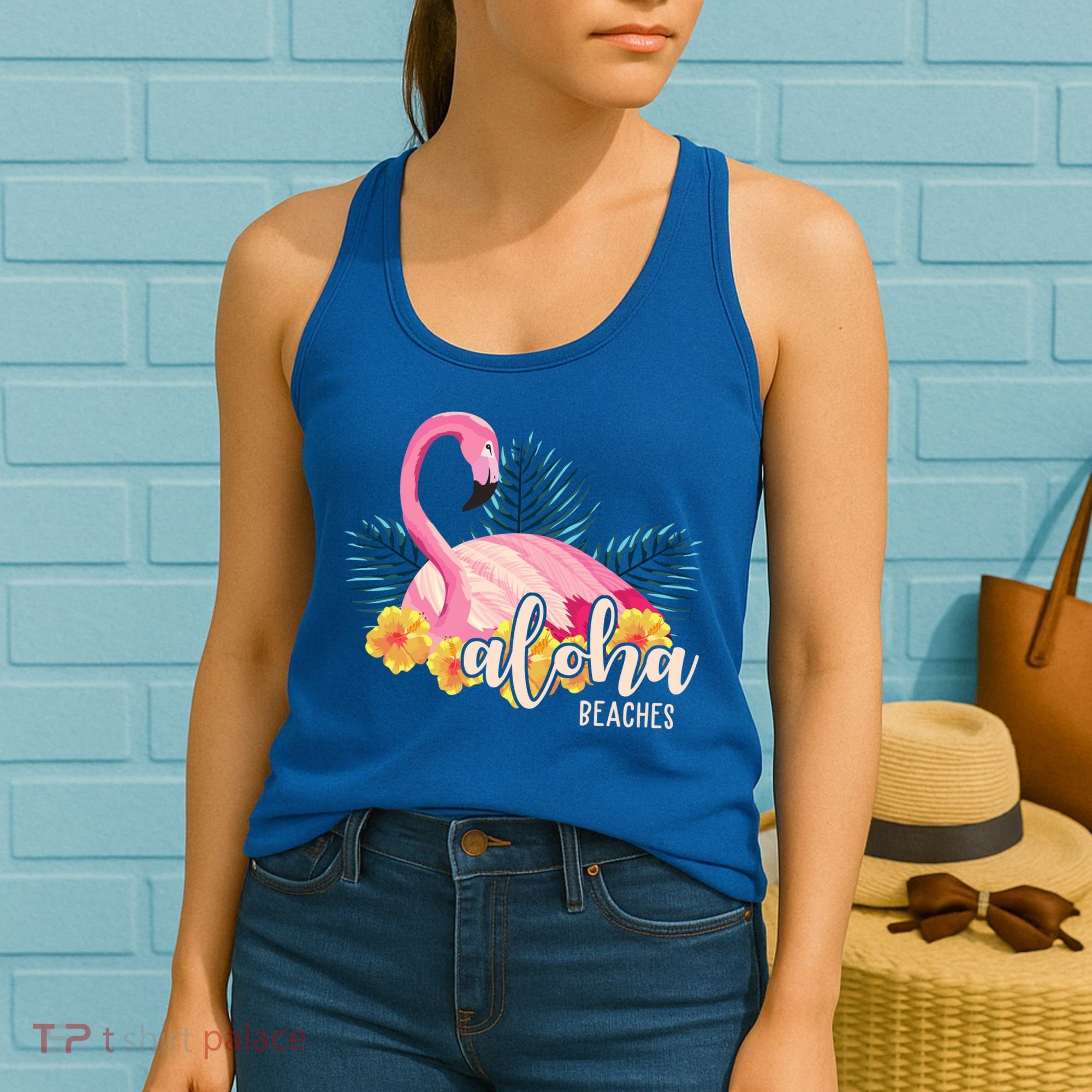 Aloha Beaches Flamingo Tropical Women's Tank Top