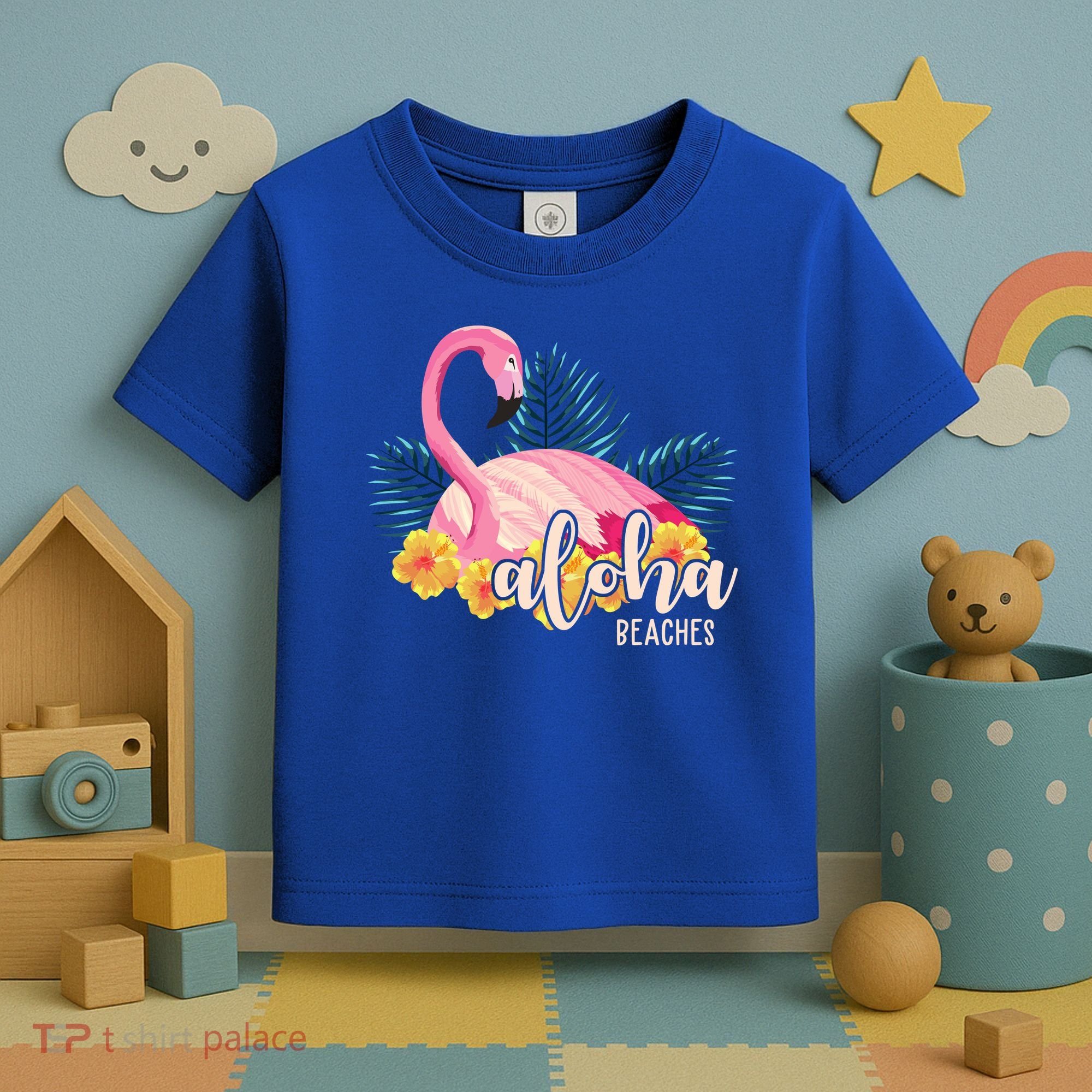 Aloha Beaches Flamingo Tropical Toddler T-Shirt