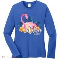 Aloha Beaches Flamingo Tropical Women's Long Sleeve Shirt thumb 0