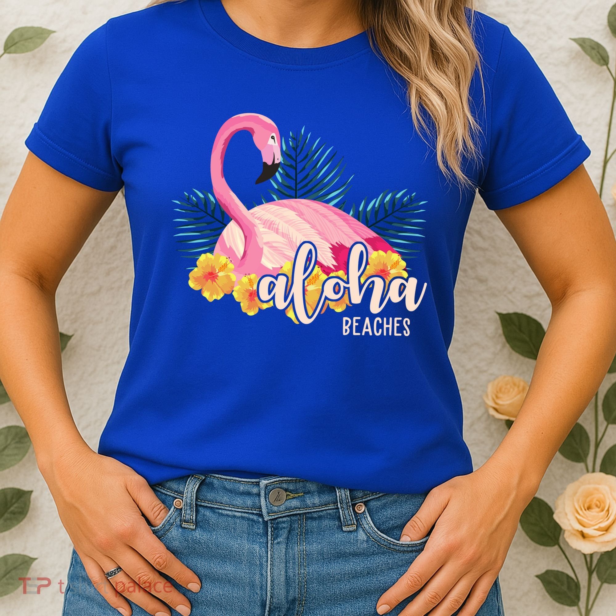 Aloha Beaches Flamingo Tropical Women's T-Shirt