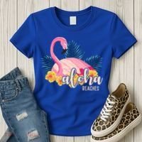 Aloha Beaches Flamingo Tropical Women's T-Shirt thumb 3