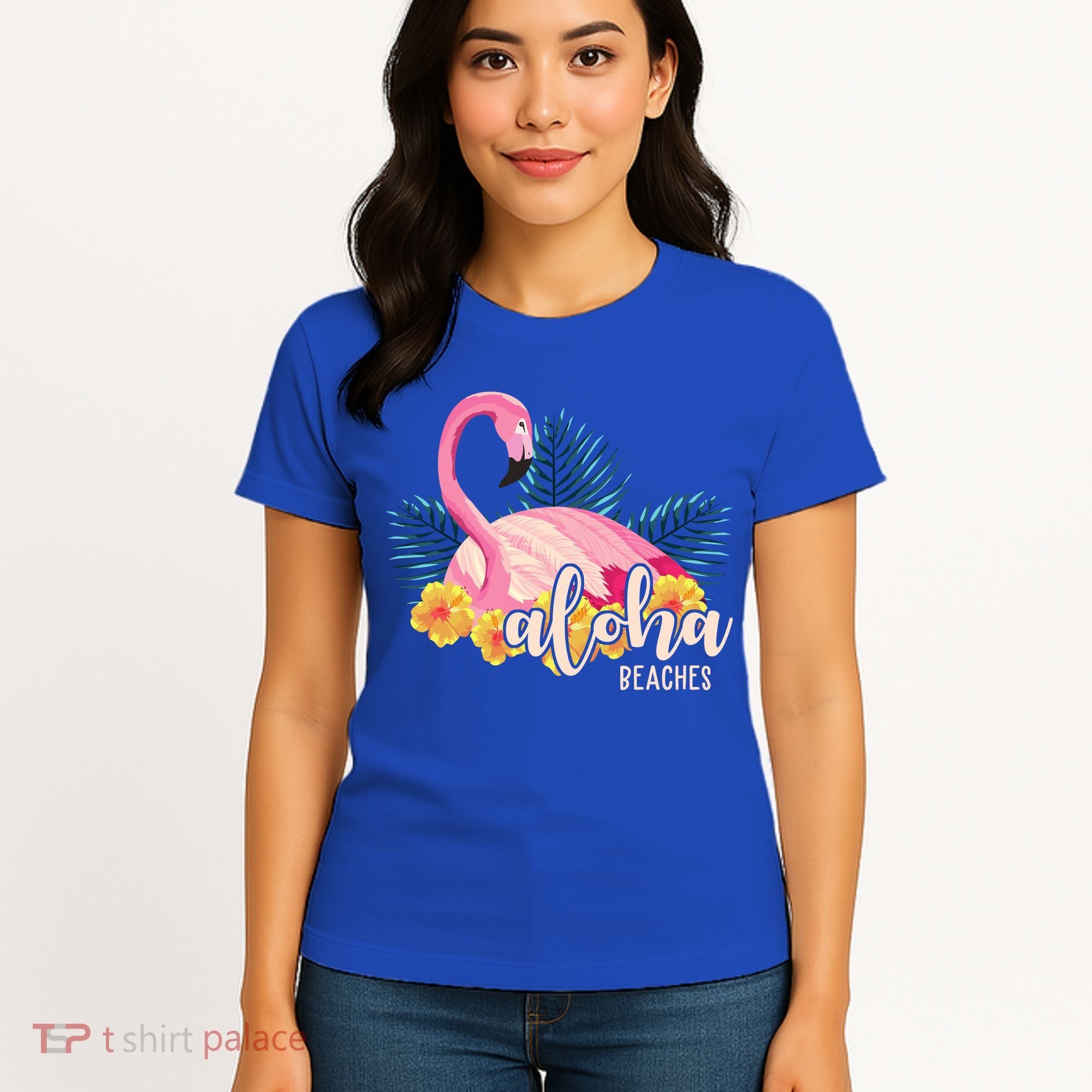Aloha Beaches Flamingo Tropical Women's T-Shirt